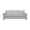 Armen Living Bergen 87" Dove Gray Genuine Leather Square Arm Sofa LCBE3DV - alternate 1